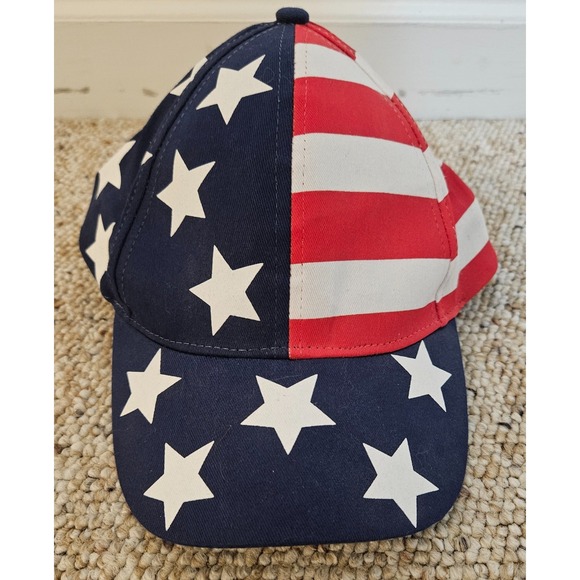 Stars and Stripes Hat‎ Patriotic USA Flag Baseball Cap Fourth of July - Picture 1 of 8